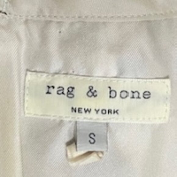 Rag & Bone Women's Small Short Sleeve Crewneck Abstract Silk Blouse - Picture 4 of 6